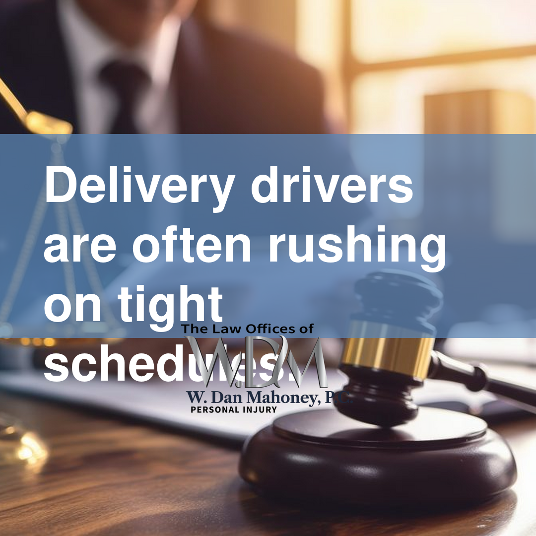 Delivery drivers are often rushing on tight schedules.