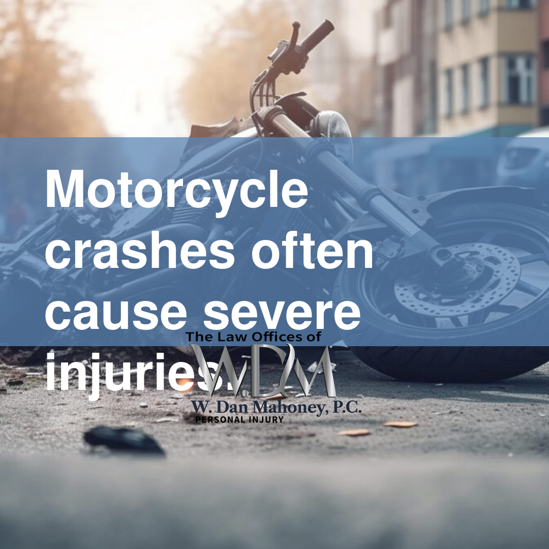 Motorcycle crashes often cause severe injuries.