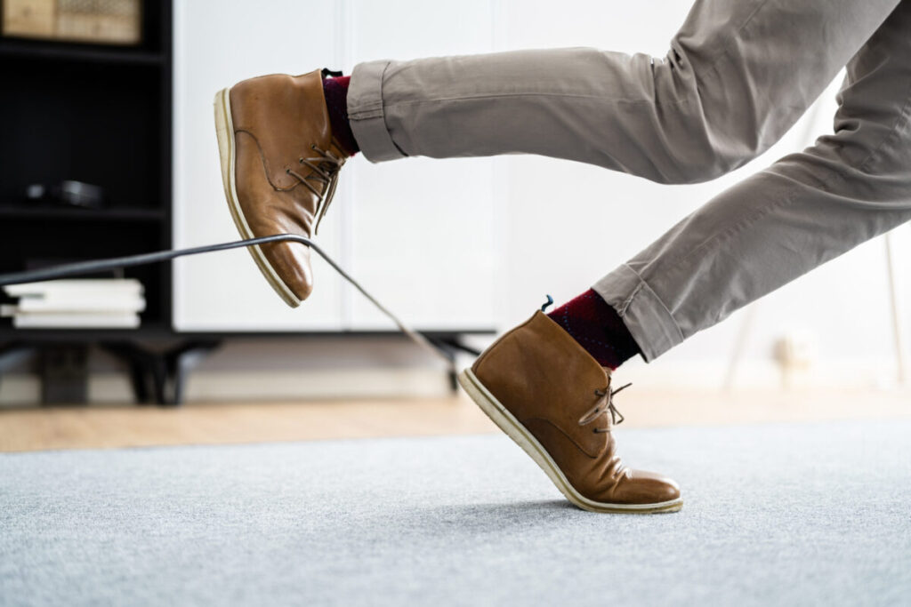 Need help after tripping over cords or hoses?